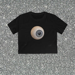 Bxoxo Gothic Aesthetic Punk Y2K Harajuku vintage Emo Girls Baby Crop Tops Chic Geometric Pattern Print Street Hip Hop Rock Women's Top