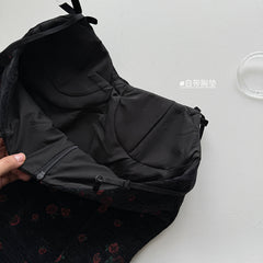 BXOXO - summer inspo French Sweet Temperament Floral Suspended Dress Women Summer New Sleeveless Camisole Dresses Casual Mini Dress