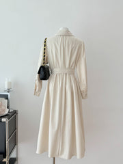 BXOXO Spring England Style Elegant Solid Outerwears Women Button Sashes Designer Long Trench Coats Female Casual Outdoor Clothes New