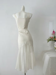 BXOXO - summer inspo Summer Women's Suspender Dress Sexy Sleeveless Slim Fit Dresses Temperament Fishtail Skirt Elegant Party Camisole Dress