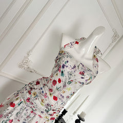 BXOXO - summer inspo Sexy Backless Floral Print Halter Dress For Women Sleeveless Holiday Style Summer Short Dress