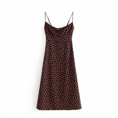 fall outfits women Summer New Printed Sling Dress Backless Sexy Slim Dress