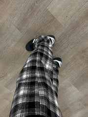 BXOXO Harajuku Plaid Y2k Pants Women Clothing Winter Wide Leg Pants Korean Fashion Casual Goth Girl Clothes Pantalones Femme Trousers