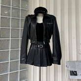 BXOXO - summer inspo Women's Y2K Slim-fit Street Skirt Sets Stylish Street Wear American Vintage Zipper Design Women's Aesthetics Commuter Suit