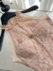 BXOXO Spring French Elegant Luxury Sexy New Mini Dress Women Hollow Out Lace Slim Bag Hip Evening Dress Female Casual Fashion Clothing