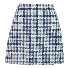 work outfits women Autumn and Winter New Chanel Style Woolen High Waist Skirt Retro Well Plaid A- Line Skirt for Women