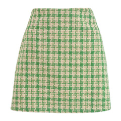 work outfits women Autumn and Winter New Chanel Style Woolen High Waist Skirt Retro Well Plaid A- Line Skirt for Women