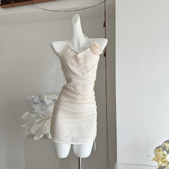 BXOXO - summer inspo Fashion Halter Off Shoulder Backless Midi Dress Women Summer New Party Club Elegant Slim Suspender Dress