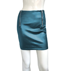 Shrimp Skin Summer New Short Skirt A- Line Imitation Leather Skirt Skirt Zipper Women's Skirt Hip Skirt One-Step Skirt
