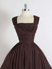 BXOXO Brown A-Line Short Prom Dresses, Brown Short Formal Dress