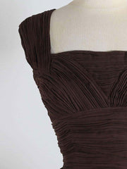 BXOXO Brown A-Line Short Prom Dresses, Brown Short Formal Dress