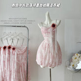 BXOXO - summer inspo 2025 New Summer Women French Style Sweet Fairy Spaghetti Strap Short Dress Female Sexy Elegant Backless Party Mini Dresses