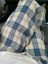 BXOXO Harajuku Plaid Pants Women Casual Wide Vintage Korean Style White Checked Trouser Thin Home Pants Chic Female Streetwear