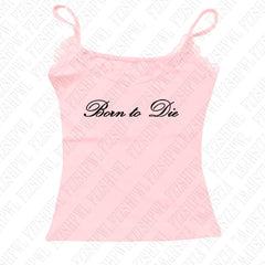 Bxoxo Women's Sleeveless Camisole Top Y2K Street Punk Rock Summer All-match Casual Gothic Hip-hop Rock Hottie Sexy Chic Lace Tops emo