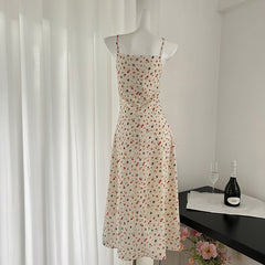BXOXO - summer inspo Fashion Floral Suspender Dresses Summer New Slim Fit Sexy Long Dress Woman Casual Beach Style Dresses