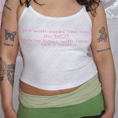 Bxoxo Emo Girls rock Y2K Street Sexy Women's Sleeveless Camisole Top Punk Harajuku aesthetic Hip Hop Grunge Streetwear Women's Shorts