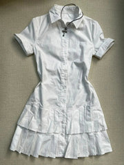 BXOXO Summer Short Dresses Vintage Women Clothes 90s High waist Sexy Harajuku White Party Dress 90s Sweet Girl Gothic Mini Dress