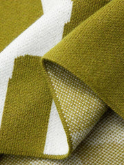 Geometric Pattern Strapless Knit Maxi Dress