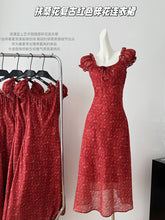 BXOXO - summer inspo French Vintage Floral Dresses For Women Fashion Square Neck Dress Elegant A-line Dress Prom Robe Summer New