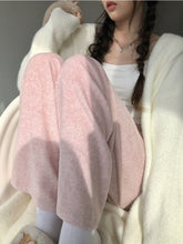 BXOXO Casual Korean Style Women Pants Baggy Elegant Pink High Waist Pleated Trousers Harajuku Cute Autumn Wide Home Pants Warm