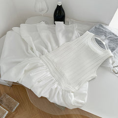 BXOXO - summer inspo French Elegant Vest Dress Women's Summer Fashion 2025 New Sleeveless Long Skirt Casual Holiday Style Dress