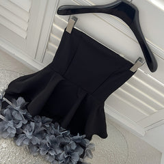 BXOXO - summer inspo Women's Elegant Party Dress Chic Design Temperament Sleeveless Dress Fashion High Waist A-line Dress 2025 New