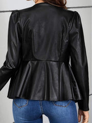 BXOXO Long Sleeves Loose Split-Joint Zipper Round-Neck Jackets Outerwear