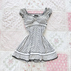 BXOXO Dresses Y2k Women Clothing Harajuku Aesthetic Casual Slim Polka Dot Sexy Femme Clothes Cute Kawaii Summer Mini Dress Robe Dress
