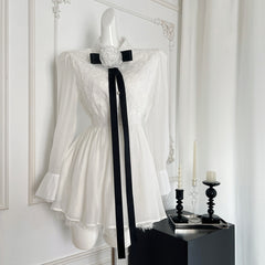 BXOXO - summer inspo Elegant Party Dresses Women Long Sleeve Lace Design Temperament Dress Autumn New Fashion Commuter Dresses