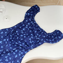 BXOXO - summer inspo Summer French Elegant Floral Midi Dress Beach Style Korean Fashion Dress Evening Party Sexy Sleeveless Dress