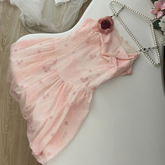 BXOXO - summer inspo Women Floral Printed Swinging Collar Sexy Dresses Summer New French Style Chic Elegant Sweet Dress Vintage Backless Fairy Dress