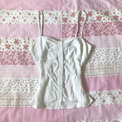 BXOXO Crop Top Summer Y2k Clothing Women Camis Punk Sexy Sweet Girl Slim Sling Kawaii Korea Tank Tops Femme Harajuku Aesthetic Corset