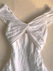 BXOXO Korea Summer Mini Dresses White Sexy Women Clothes Harajuku Sweet Girl Cross Kpop Short Dress Punk Vintage Femme Y2K Party Dress