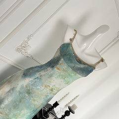 BXOXO - summer inspo Fashion Suspender Dress Women Summer New Beach Resort Beach Style Fishtail Long Skirt Sleeveless Temperament Slim Fit Dress