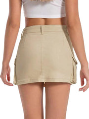 Multi Pocket Mini Skirt