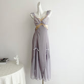 BXOXO - summer inspo 2025 Summer Sexy Strap Dress Women French Elegant Party Fairy Dress Backless Lace Long Dresses Women Court Vintage