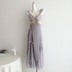 BXOXO - summer inspo 2025 Summer Sexy Strap Dress Women French Elegant Party Fairy Dress Backless Lace Long Dresses Women Court Vintage