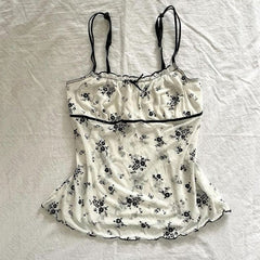 Bxoxo Y2K casual cute ladies sleeveless suspenders retro aesthetic street harajuku fashion new style chic bow sexy emo girls baby tops