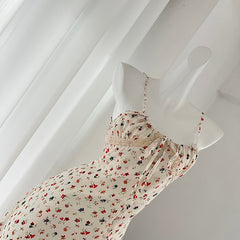 BXOXO - summer inspo Fashion Floral Suspender Dresses Summer New Slim Fit Sexy Long Dress Woman Casual Beach Style Dresses