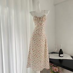 BXOXO - summer inspo Fashion Floral Suspender Dresses Summer New Slim Fit Sexy Long Dress Woman Casual Beach Style Dresses