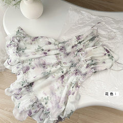 BXOXO - summer inspo Summer Korean Ladies Sexy Spaghetti Strap Sleeveless Mini Dress Y2K One-Shoulder Floral Elegant Suspender Dress Women