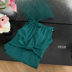 BXOXO - summer inspo Elegant Temperament Long Dress Holiday Style Solid Color Hollow Out Design Suspender Dress Women Fashion Party Club