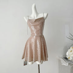 BXOXO - summer inspo Sequin Bodycon Slip Dress Woman Sexy Backless Birthday Party Club Star Outfits for Women Summer Chic Design Dress