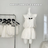 BXOXO - summer inspo Sweet HotGirl Pure Sexy Suit Women's Summer Slim Fit Halter Neck Tops High Waist Short Skirt Fashion Two-piece Set