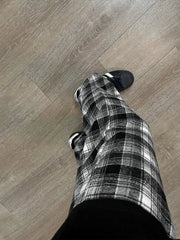 BXOXO Harajuku Plaid Y2k Pants Women Clothing Winter Wide Leg Pants Korean Fashion Casual Goth Girl Clothes Pantalones Femme Trousers