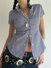 BXOXO - summer inspo Sweetown American Retro Casual Short Sleeve Plaid Shirts For Women Button Up Turn Down Collar Summer Spring Preppy Tops