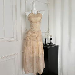 BXOXO - summer inspo Fashion Sexy Backless Beach Halter Dress Female Seaside Vacation Slim Solid Color Women Suspender Long Dress Summer New