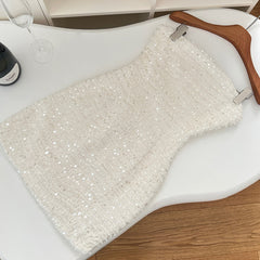 BXOXO - summer inspo Sexy Spicy Girl Sequin Decoration Dress Women Temperament Party Slim Fit Dress Elegant Evening Dresses