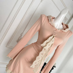 BXOXO - summer inspo 2025 New Women Hoodie Dresses Autumn Design Sense Niche Long Sleeves Mini Dress Sweet Slim Fit Dresses