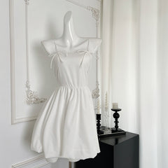 BXOXO - summer inspo Pure Desire Gentle Puffy Dress Mini Fashion Vacation Style Flower Bud Skirt Women Sleeveless Mini Dress